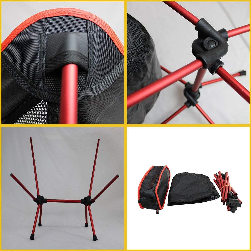 Detachable Portable Folding Moon Chair Camping Fishing Hiking